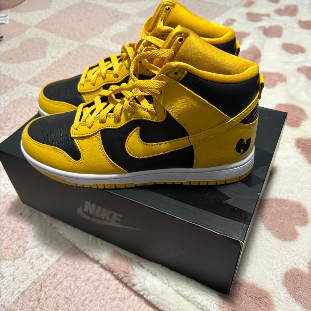 Nike Wu-Tang Dunk Black and Yellow High-Top Sneakers